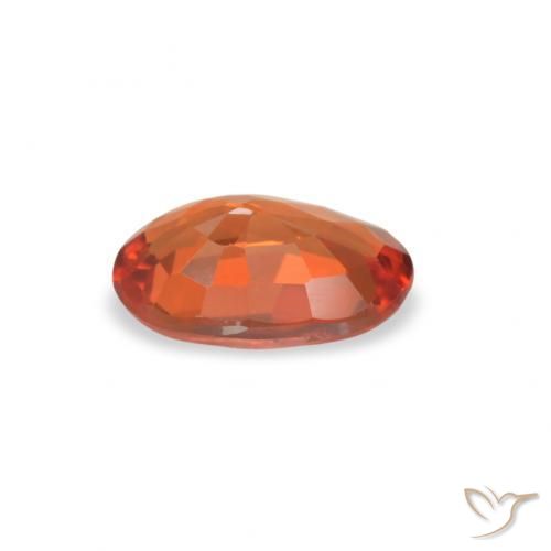Safira vermelho intenso Natural 0.62ct, oval, VVS-VS
