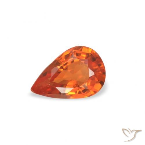0.46ct Natural vermelho intenso Safira, Formato de pêra, VVS-VS