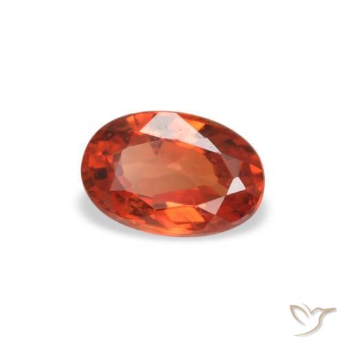 Safira Vermelho brilhante Natural 0.56ct, oval, VVS-VS