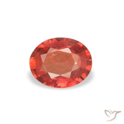 0.33ct Natural vermelho intenso Safira, oval, VVS