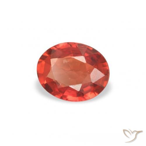 Safira vermelho intenso Natural 0.33ct, oval, VVS