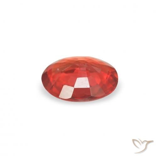 Safira vermelho intenso Natural 0.33ct, oval, VVS