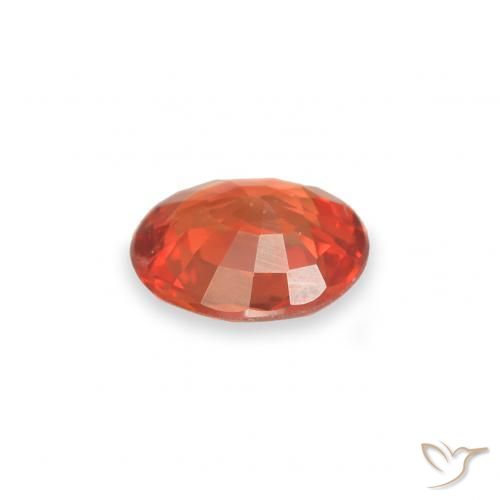Safira Vermelho Carmesim Brilhante Natural 0.33ct, oval, VVS