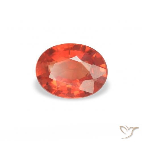 Safira Vermelho Carmesim Brilhante Natural 0.37ct, oval, VS