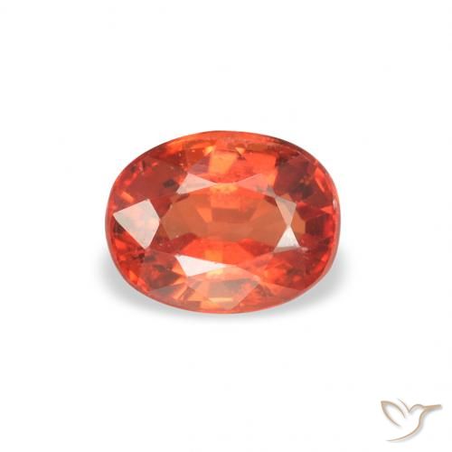 0.52ct Natural laranja avermelhado Safira, oval, VVS, Photo A