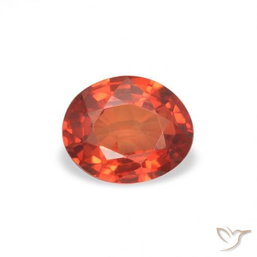 0.41ct Natural Vermelho Carmesim Brilhante Safira, oval, VS