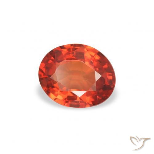 Safira Vermelho Carmesim Brilhante Natural 0.41ct, oval, VS