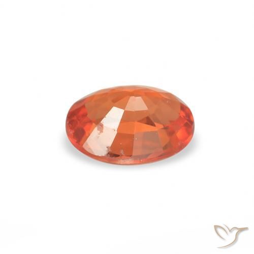 Safira âmbar laranja Natural 0.41ct, oval, VS