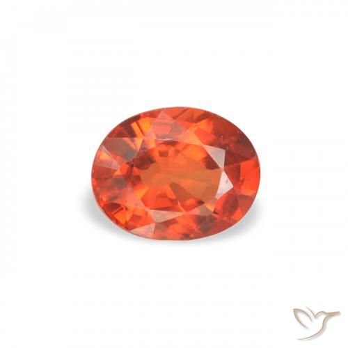 0.39ct Natural fogo laranja Safira, oval, VS