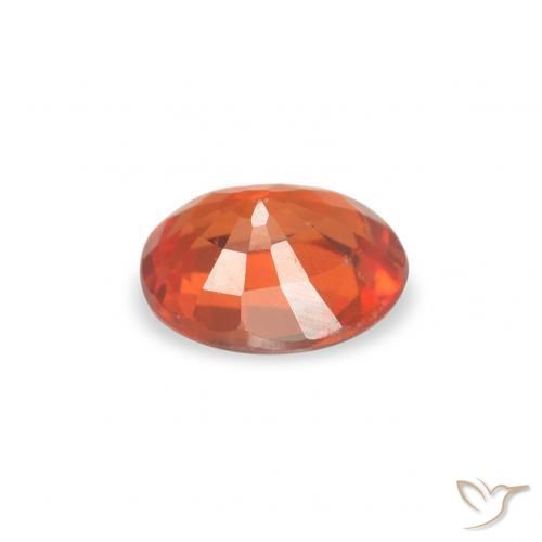 Safira fogo laranja Natural 0.39ct, oval, VS
