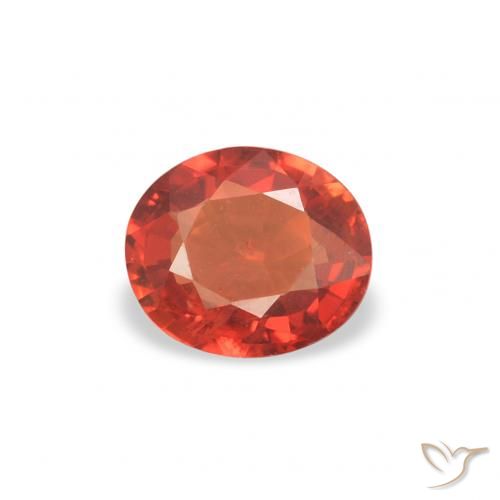 0.36ct Natural laranja quente Safira, oval, VS