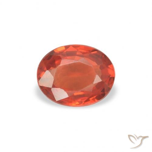 0.39ct Natural laranja avermelhado Safira, oval, VS