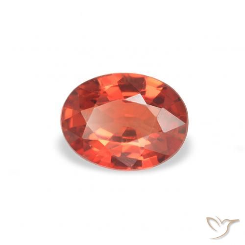 Safira vermelho intenso Natural 0.36ct, oval, VS