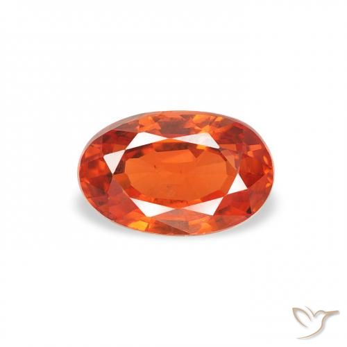 0.76ct Natural laranja avermelhado Safira, oval, VS