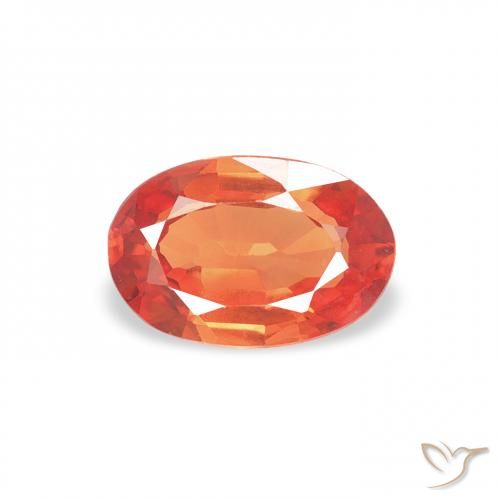 0.56ct Natural fogo laranja Safira, oval, VS