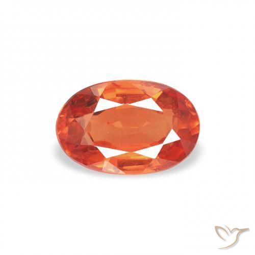 0.71ct Natural Laranja Médio Safira, oval, VS