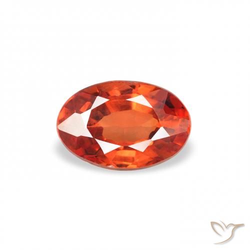0.62ct Natural laranja avermelhado Safira, oval, VS