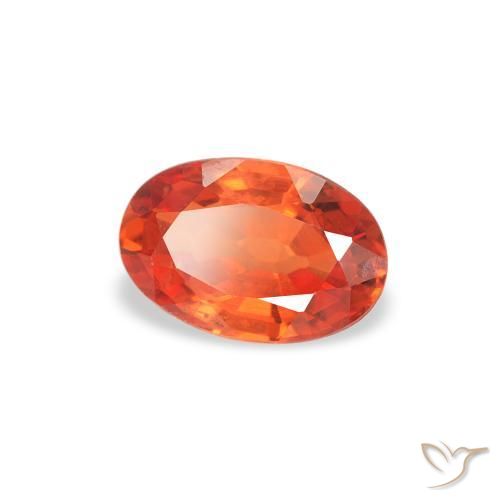 Safira Vermelho Carmesim Brilhante Natural 0.61ct, oval, VS