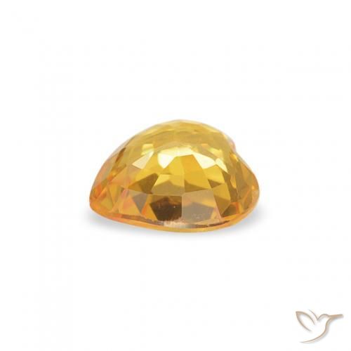 Safira ouro médio Natural 0.41ct, Coração, VVS