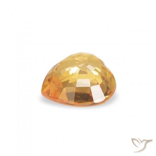 Safira Medium Light-Orange Natural 0.39ct, Coração, VVS