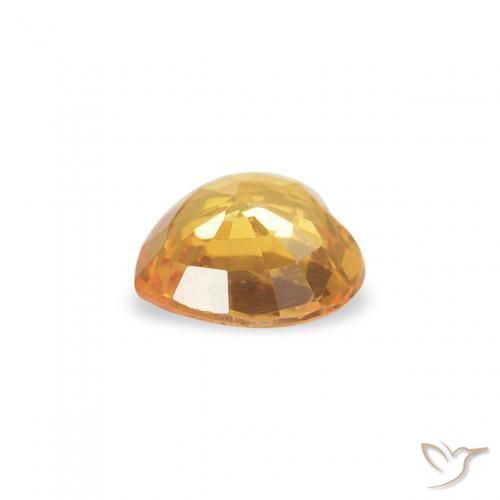Safira Medium Dark-Golden Natural 0.35ct, Coração, VVS