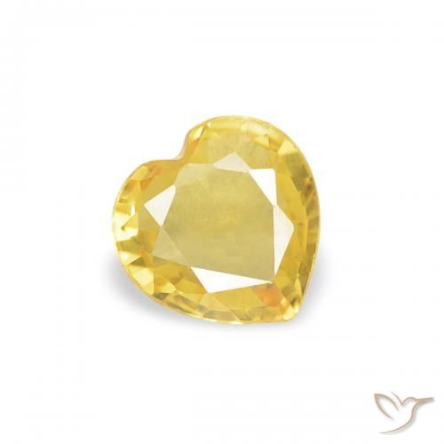 Safira Amarelo Toscana Natural 0.30ct, Coração, VVS