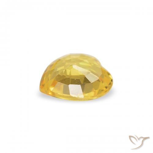 Safira Amarelo Toscana Natural 0.30ct, Coração, VVS