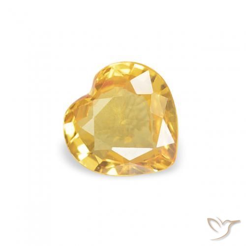 Safira Dourado Natural 0.35ct, Coração, VVS