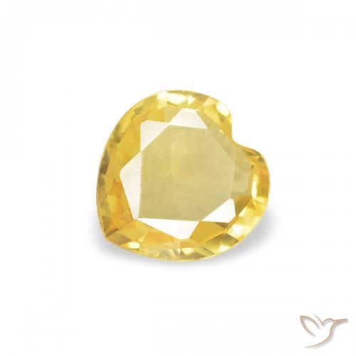 0.31ct Natural Laranja Dourada Safira, Coração, VVS