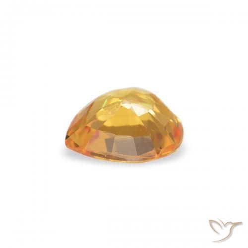 Safira Dourado médio Natural 0.31ct, Coração, VVS