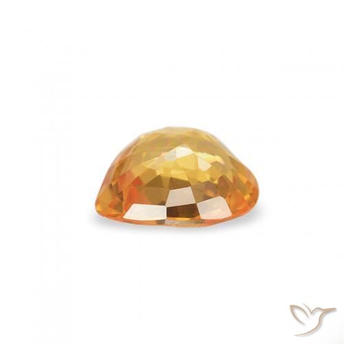 Safira mel de laranja Natural 0.31ct, Coração, VVS