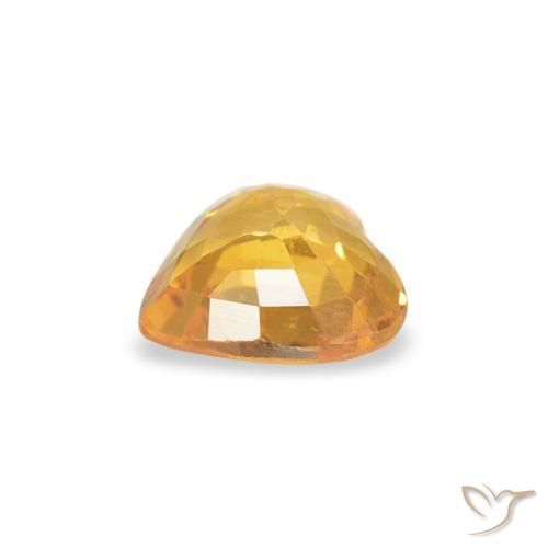Safira Laranja-Ouro Natural 0.43ct, Coração, VS