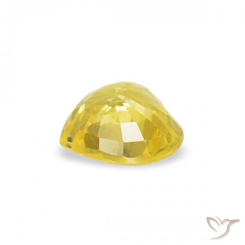 Safira Medium Light-Yellow Natural 0.39ct, Coração, VS