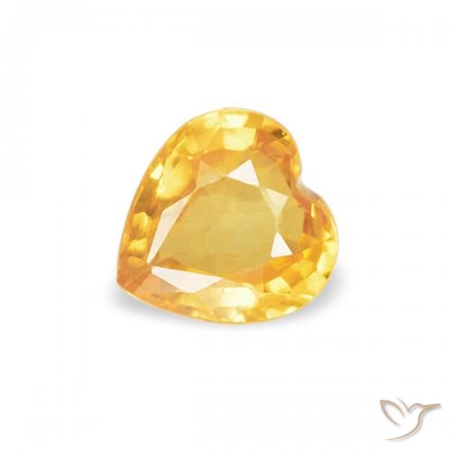 0.37ct Natural ouro médio Safira, Coração, VS