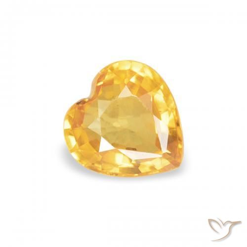 Safira ouro médio Natural 0.37ct, Coração, VS