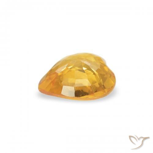 Safira ouro médio Natural 0.37ct, Coração, VS