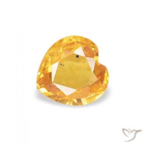 0.44ct Natural ouro brilhante Safira, Coração, VS