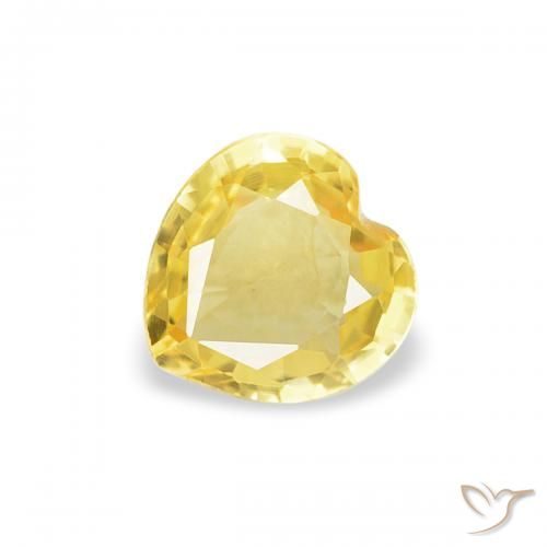 0.35ct Natural Amarelo Toscana Safira, Coração, VS