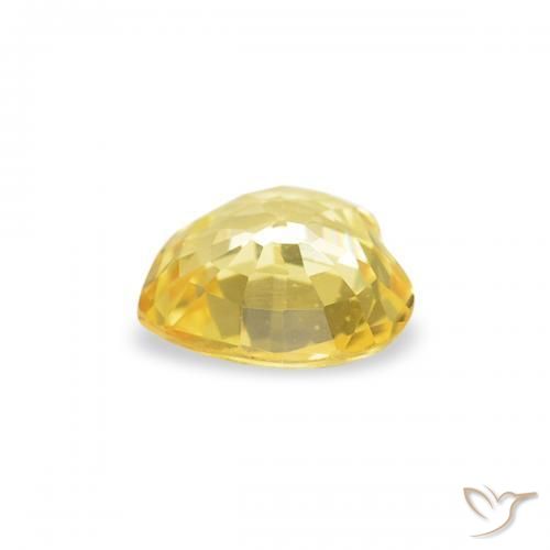 Safira Amarelo Toscana Natural 0.35ct, Coração, VS