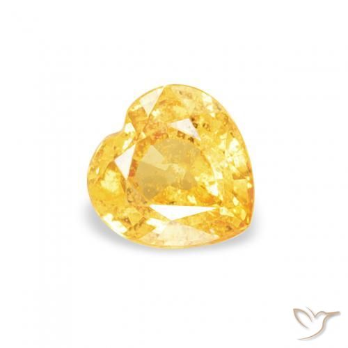 Safira Dourado médio Natural 0.47ct, Coração, VS-SI