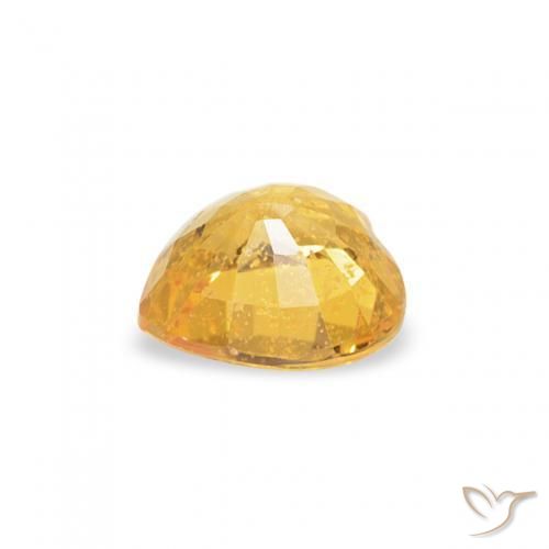 Safira Dourado médio Natural 0.47ct, Coração, VS-SI