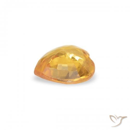Safira Laranja Médio Natural 0.29ct, Coração, VS
