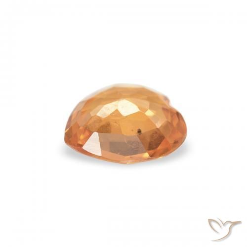 Safira Laranja Médio Natural 0.33ct, Coração, VS