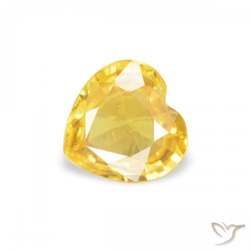 Safira Amarelo Toscana Natural 0.34ct, Coração, VS