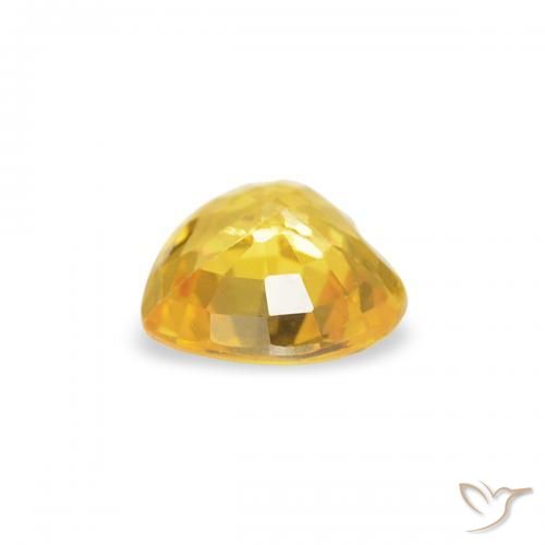 Safira Amarelo Toscana Natural 0.34ct, Coração, VS