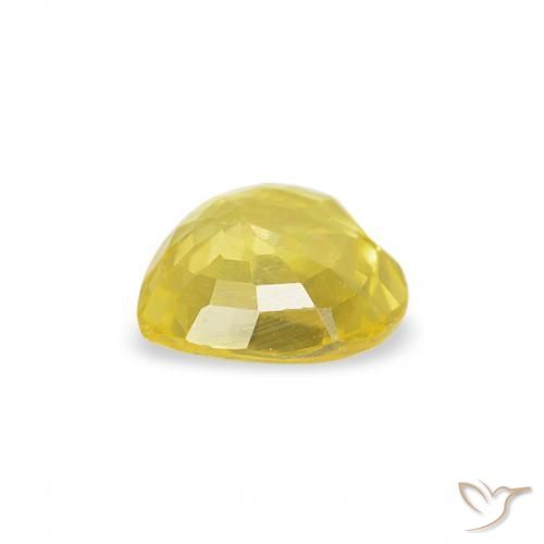Safira Amarelo Natural 0.38ct, Coração, VVS-VS