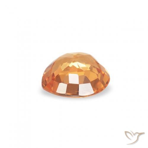 Safira Laranja brilhante Natural 0.33ct, Coração, VS