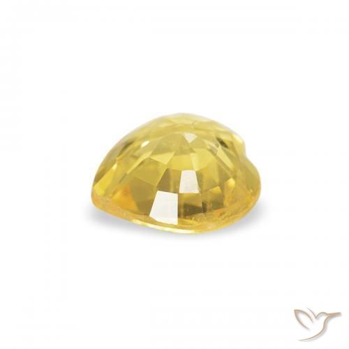 Safira amarelo médio Natural 0.37ct, Coração, VS