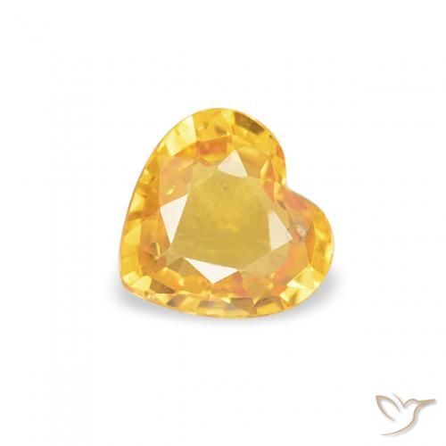 0.37ct Natural ouro médio Safira, Coração, VS