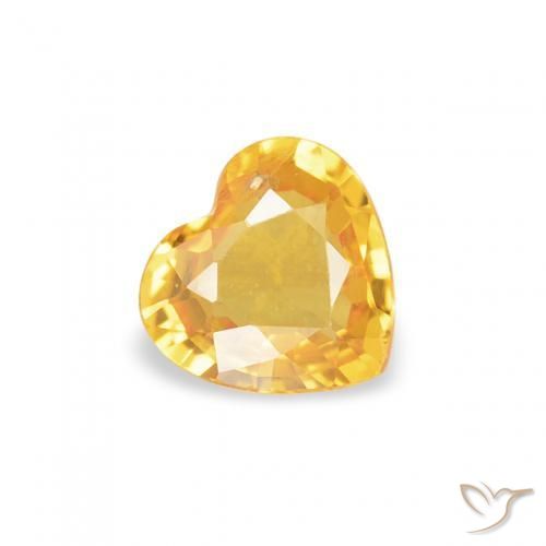 Safira ouro médio Natural 0.37ct, Coração, VS